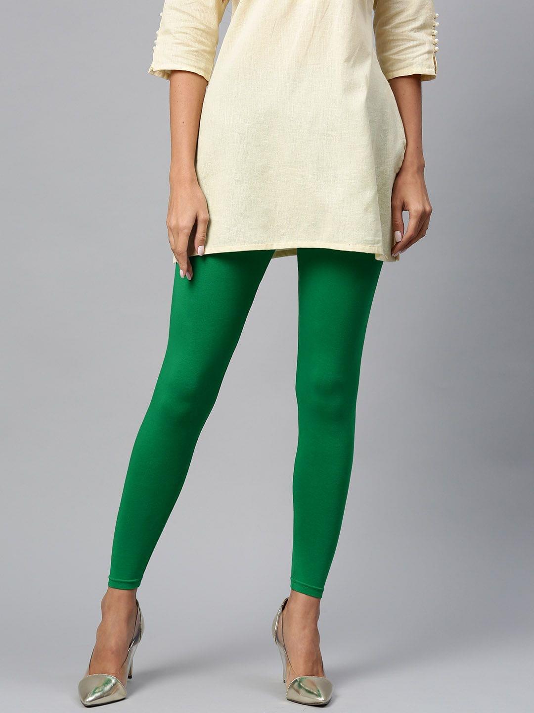 Solid Ankle Length Legging Front