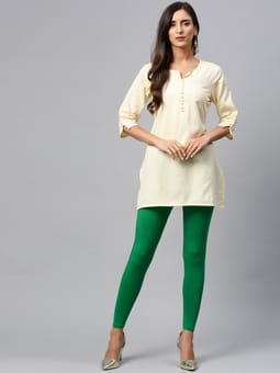 Solid Ankle Length Legging Closer One