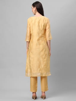 Geometric Printed Kurta With Trouser Back