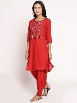 Embroidered Kurta With Salwar One