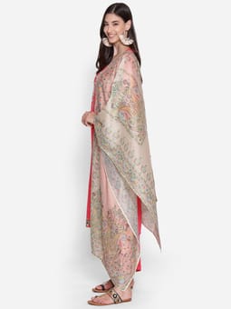 Embroidered Kurta Palazzo Dupatta Closer Three