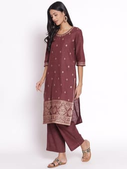 Round Neck Kurta Pant Dupatta One