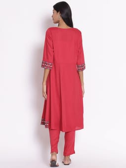 Rayon Kurta With Trouser Back