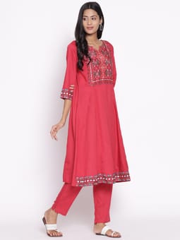 Rayon Kurta With Trouser Three