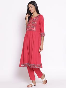 Rayon Kurta With Trouser One