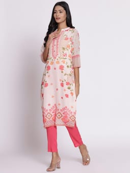 Floral Printed Kurta One