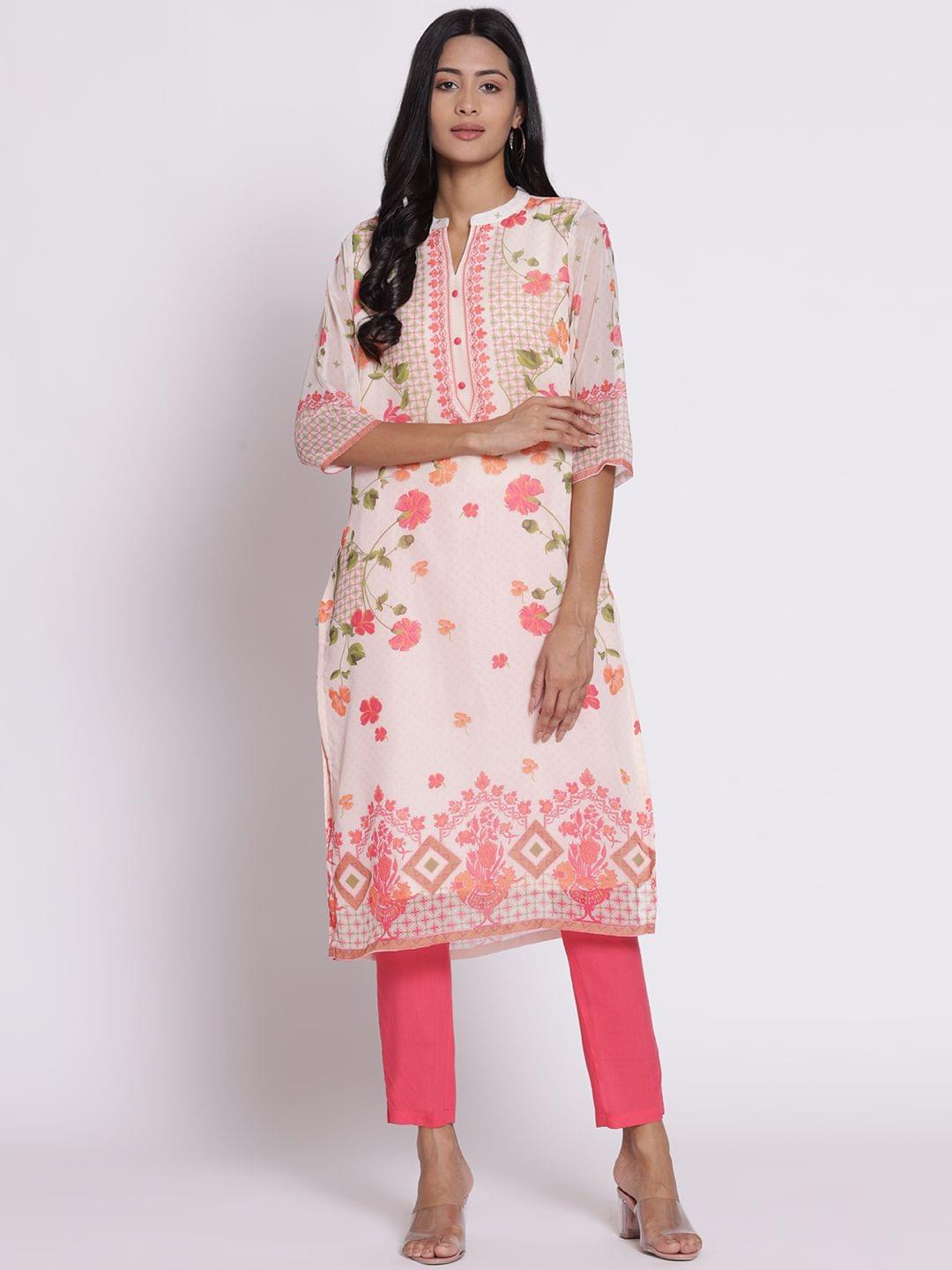 Floral Printed Kurta Front