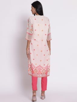 Floral Printed Kurta Back