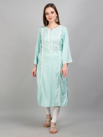 Solid Rayon Kurta