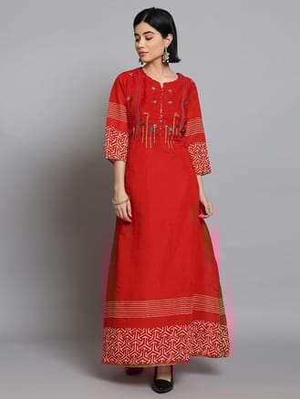 Trendy Ornamental Printed Dress