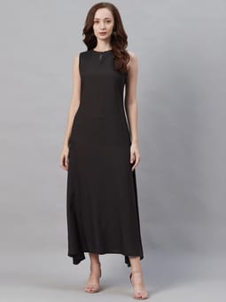 A-line Abstract Dress With Cape One