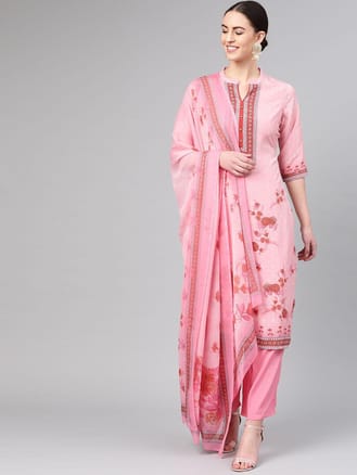 Floral Kurta Palazzo Dupatta