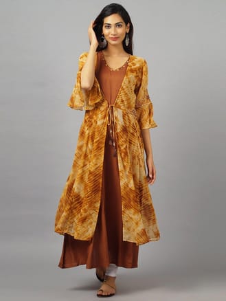 Floral Printed Dress With Jacket