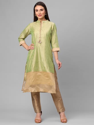 Green Ornamental Printed Kurta