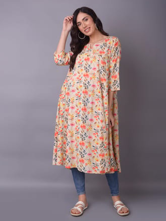 Multicolor Floral Printed Kurta