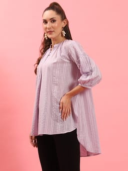 Lilac Stripe Printed Tunic