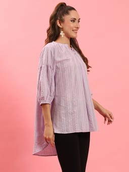 Lilac Stripe Printed Tunic