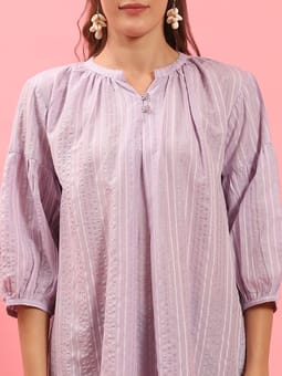 Lilac Stripe Printed Tunic