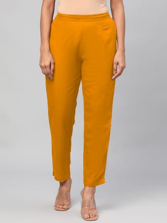 Mustard Solid Trouser