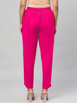 Fuchsia Solid Trouser